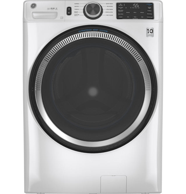 G.E. ENERGY STAR 4.8 cu. ft. Capacity Smart Front Load Washer with UltraFresh Vent System with OdorBlock™ and Sanitize w/Oxi (GFW550SSNWW)