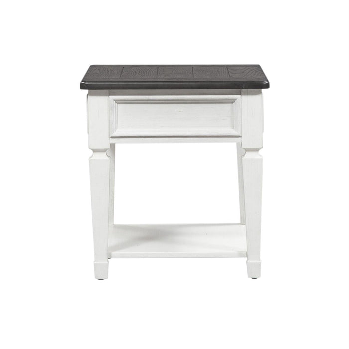 Liberty Allyson Park Drawer End Table in Wirebrushed White