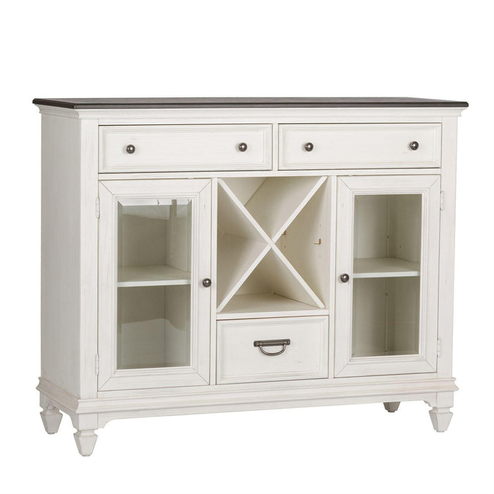 Liberty Furniture Allyson Park Buffet in White with Charcoal