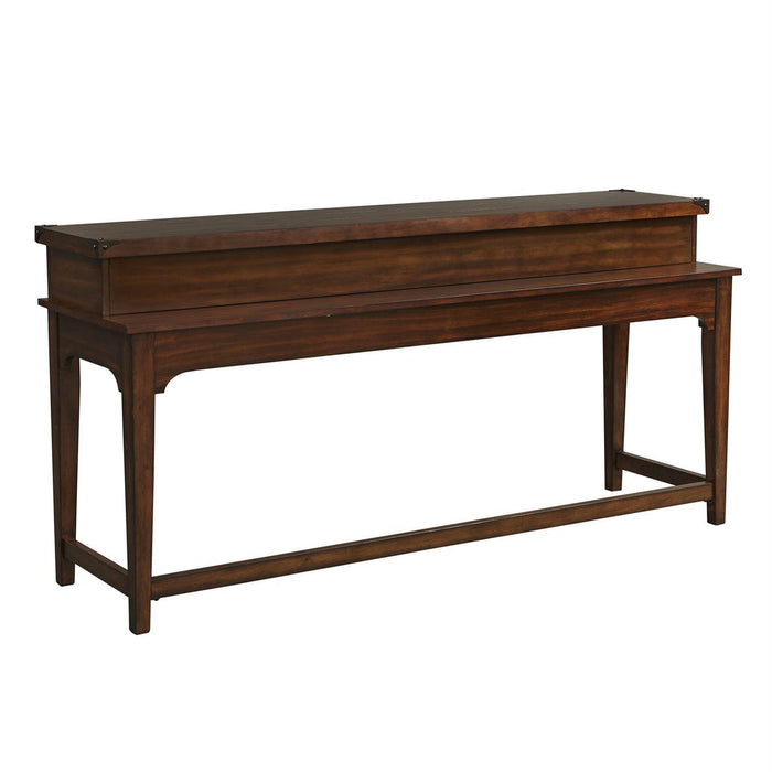 Liberty Aspen Skies Console Bar Table in Russet Brown