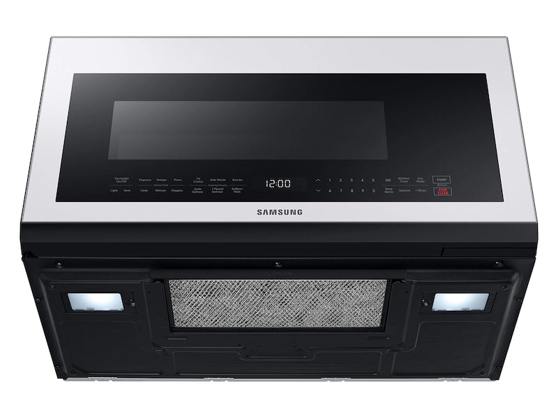 Samsung Bespoke Over-the-Range Microwave 2.1 cu. ft. with Sensor Cooking in White Glass (ME21B706B12)