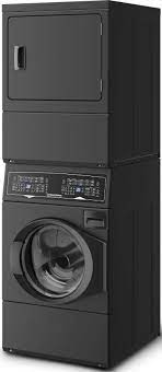 Speed Queen SF7 Stacked Black Washer – Electric Dryer with Pet Plus | Sanitize | Fast Cycle Times | 5-Year Warranty (SF7007BE)
